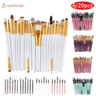 Набор кистей для макияжа с пластиковой ручкой, 620 шт.