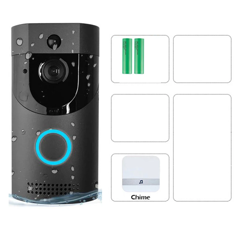 Option 3 B30 720p wifi дверной звонок Водонепроницаемый умный видео дверной звонок wifi телефон пульт дистанционного управления беспроводной домофон PIR ИК камера ночного видения - Цвет: Option 3