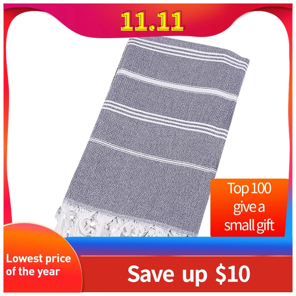 Турецкое хлопковое банное полотенце для пляжа спа сауны йоги жаккардовое с