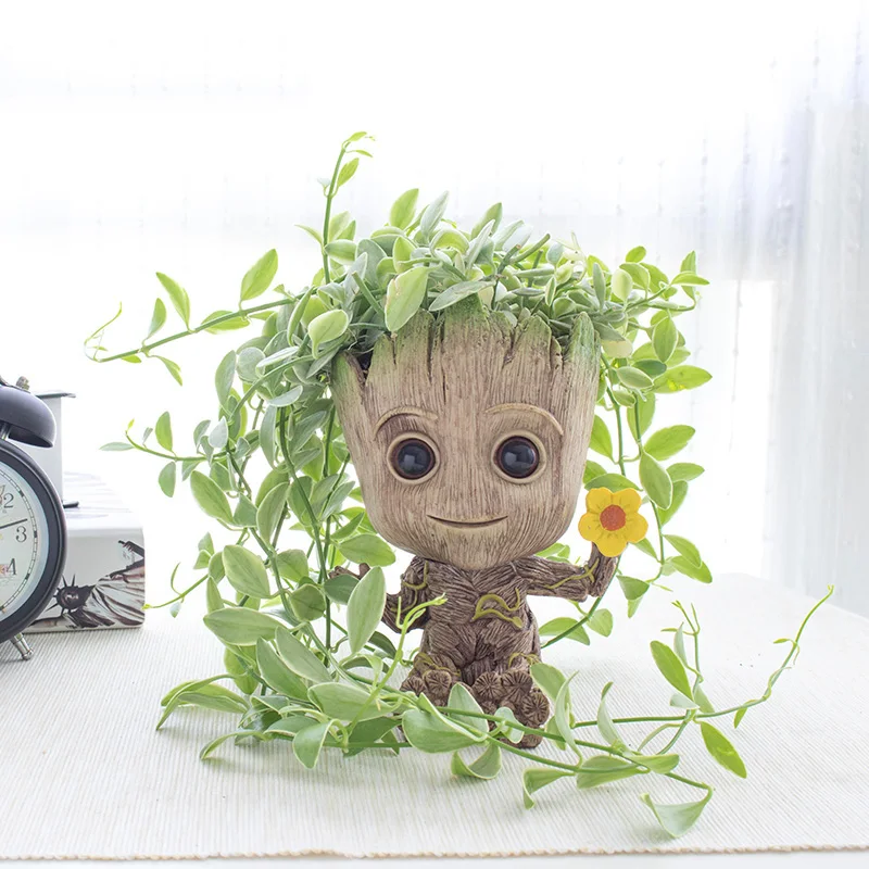 Детская кукла цветочный горшок большой для цветов держатель ручки ПВХ герой