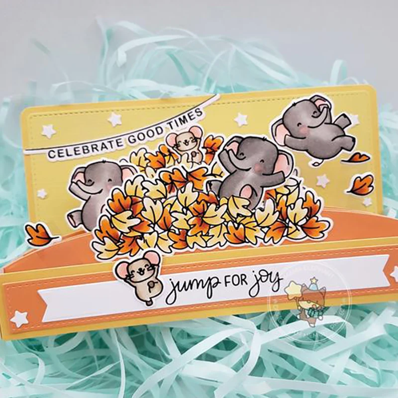 

Leaves and elephant New Metal Cutting Dies & Stamps Scrapbook Dary Decoration Stencil Embossing Template DIY Greeting Card