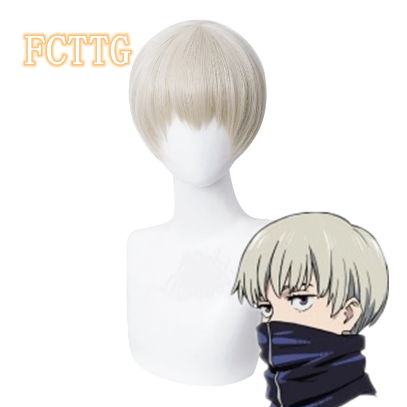 

Dropshipping Anime Jujutsu Kaisen Inumaki Toge Cosplay Wig Halloween Party 28cm Wigs Custom Made For Men In Stock