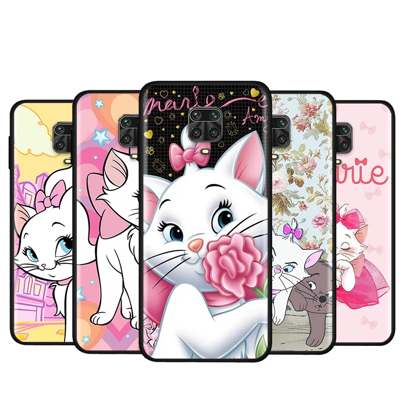 

Disney Marie Cat Soft Black TPU Phone Case For Xiaomi Redmi Note 4 4X 5A 5 6 7 8T 8 9T 9S 9 10 10S Prime Pro Max