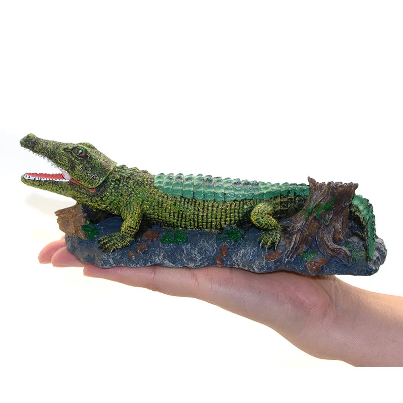 

Crocodile Shape Aquarium Decoration Resin Aquarium Accessories Snag for Aquarium Fishtank Ornaments
