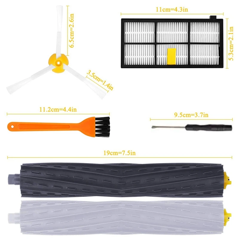 

Replacement Accessory Kit Compatible for Roomba 800 900 Series 805 , Filter,Side Brushes,Screws,Brush Cleaning Tool