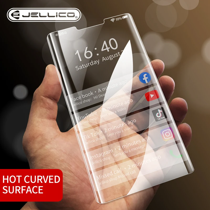 Jellico Полное покрытие экрана протектор для Huawei P30 Pro P40 Mate 30 pro стекло P Smart Z