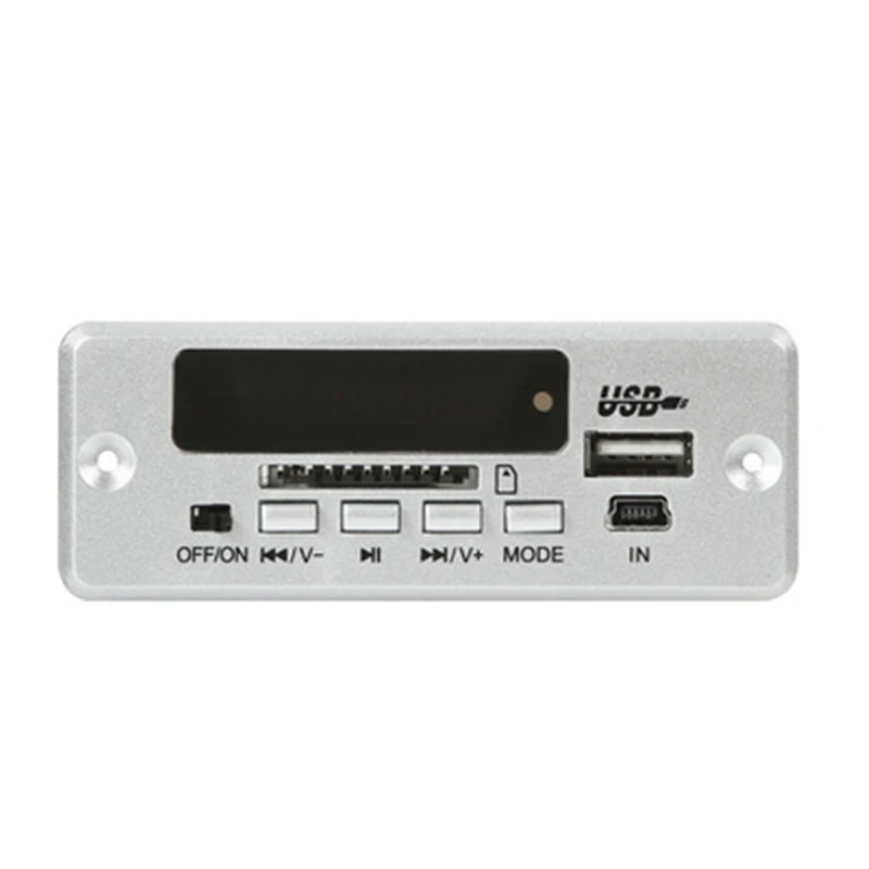 DC 5V/12V цифровые часы Bluetooth MP3 декодирующая плата с 2*3 Вт усилитель Перезаряжаемые SD