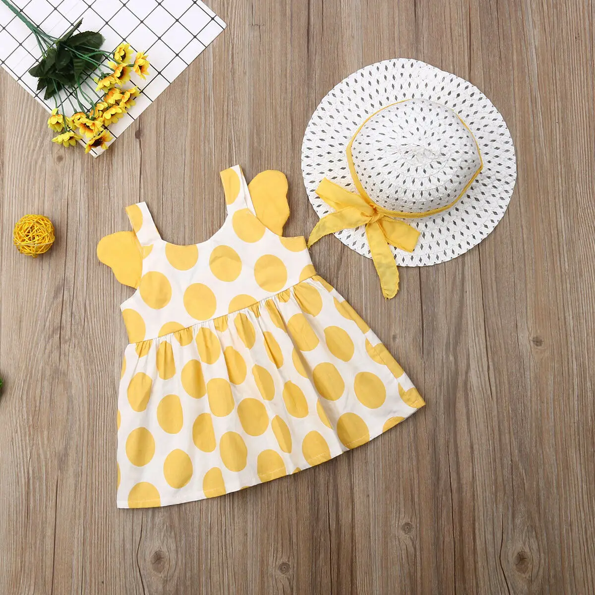 Платье принцессы в горошек без рукавов для маленьких девочек пляжный сарафан из 2