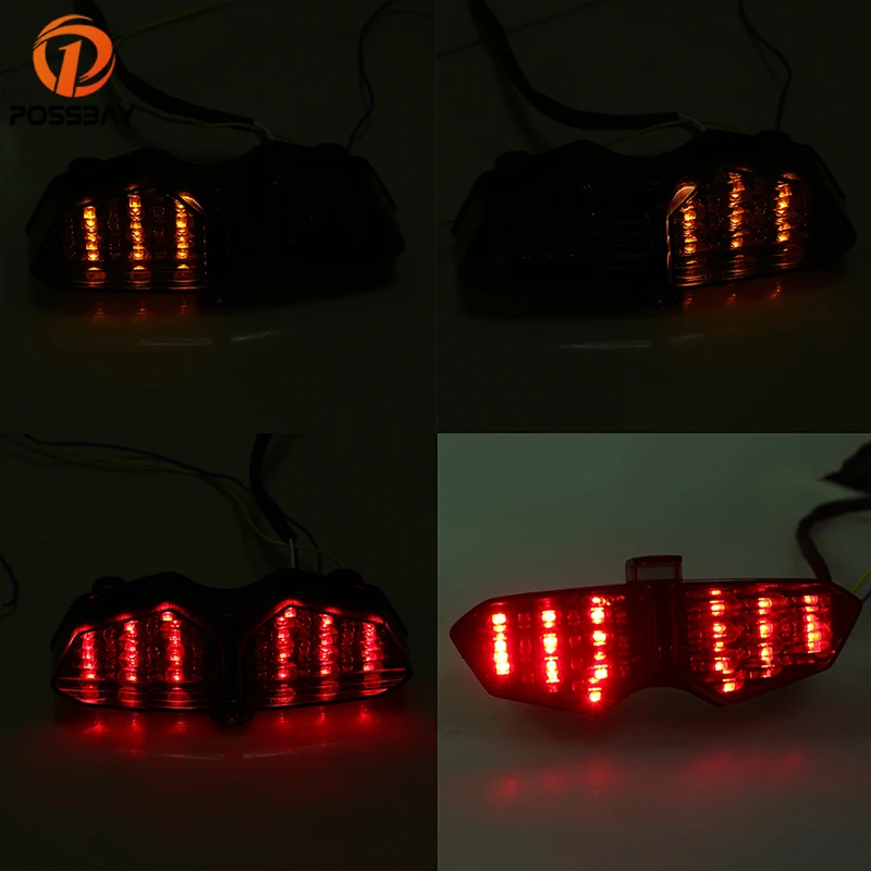Светодиодный сигнал поворота POSSBAY для мотоцикла задний фонарь Yamaha YZF R6 2003 2004 2005 03 04