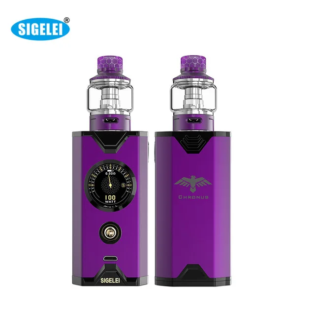 Зазор Vape kit Sigelei Chronus Kit питание от аккумулятора 18650 с 510 интерфейсами Тип TFT экран