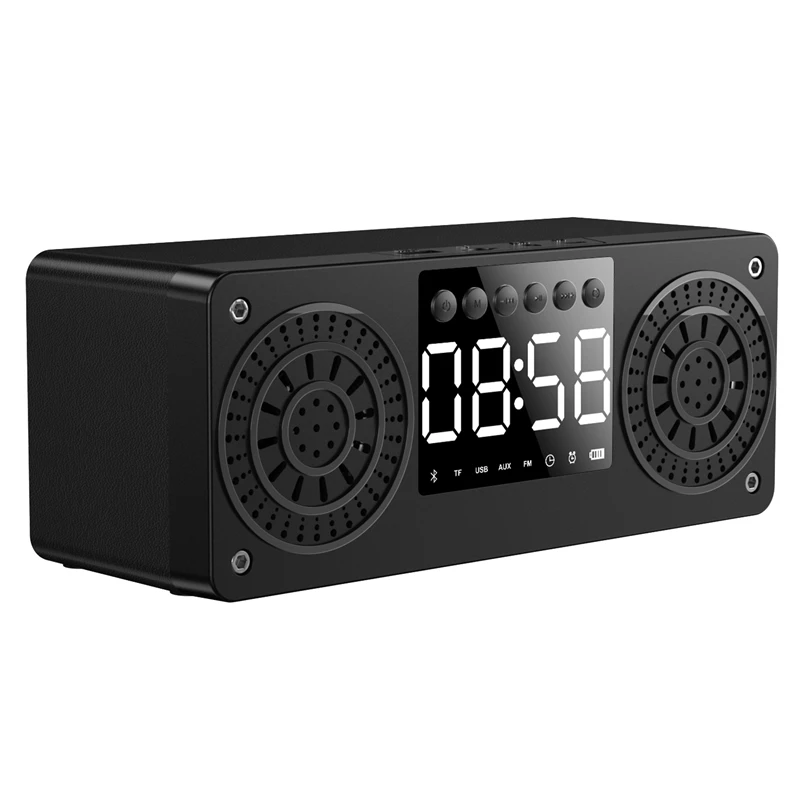 Стерео Деревянный сабвуфер Bluetooth динамик fm радио портативный Mp3 Play Super Bass громкий
