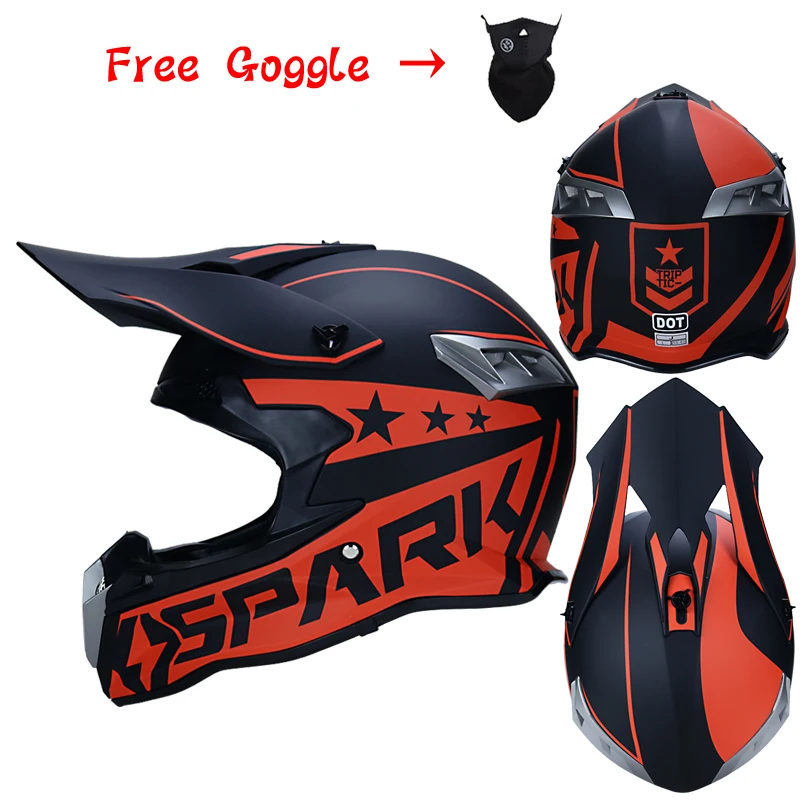Самый профессиональный мотокросс шлем DOT утвержден анфас внедорожник Горные