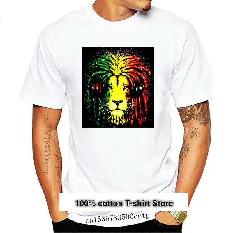

Camiseta Rasta Lion con auriculares, playera de Reggae Smoking, Аргентина, 420
