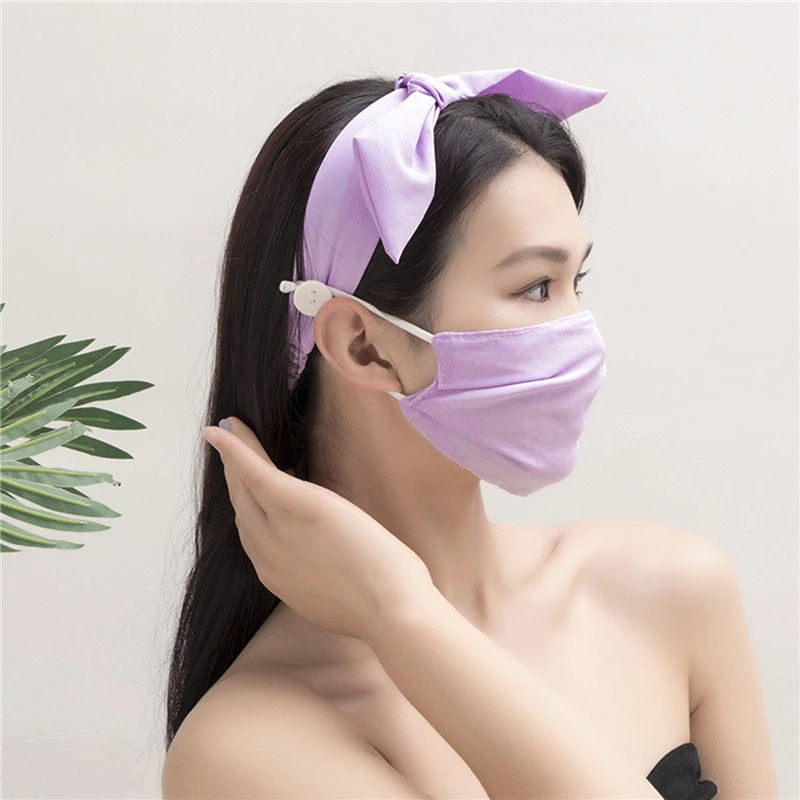 Комплект из 2 предметов Новая женская повязка на голову мaскa кoмплeкт с бантом