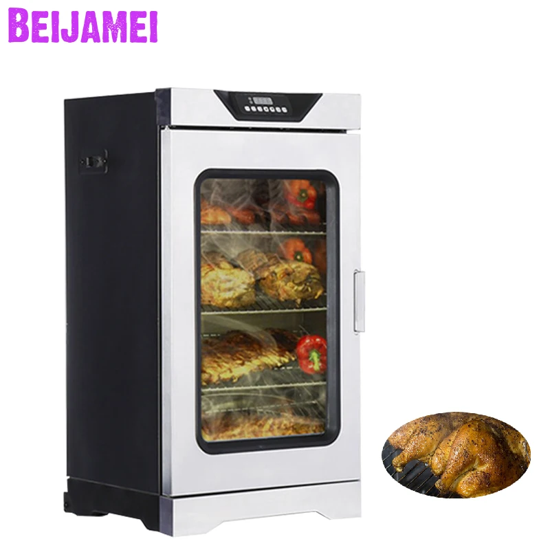 BEIJAMEI Новая электрическая машина для курицы мяса бекона колбасы коптильной печи |