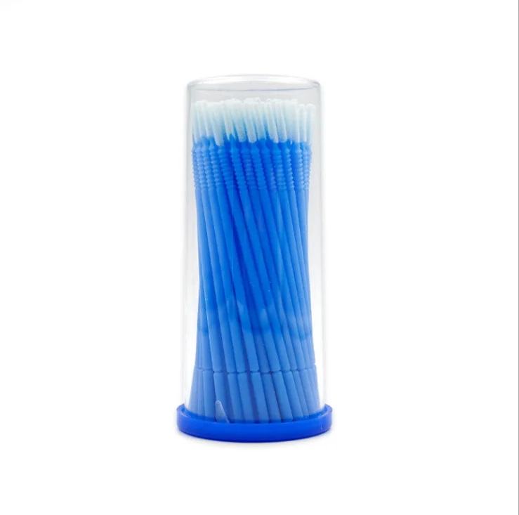 

200boxes long head 100pcs Disposable Makeup Eyelashes Brushes mint Green Micro Mascara Brush use for eyelash perming hot