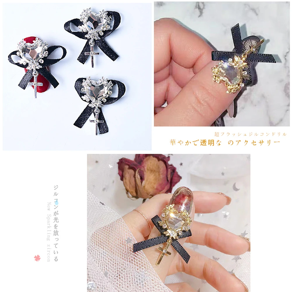 Новый стиль 5 шт./пакет ногтей сплава Роскошные ювелирное изделие в виде сердца