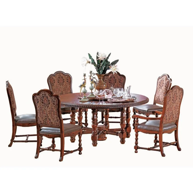 Side Chair Американский стиль, круглый обеденный стол из цельного дерева, набор, деревянный шкаф GF62 - Цвет: Side Chair
