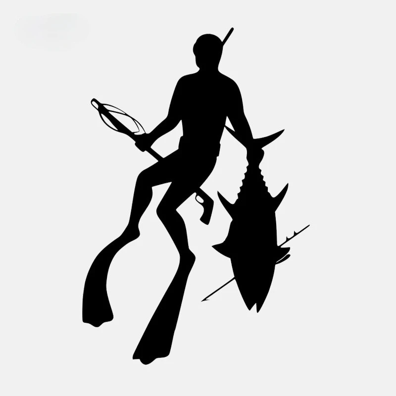 

Spear Fishing Diving Weight Belt Snorkel Vinyl Decal Car Sticker Black/Silver KK17*11cm