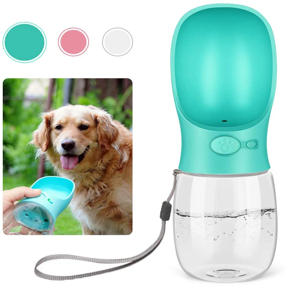 

Dog Water Bottle for Walking Dispenser Pet Portable Dogs Cats 12OZ Travel Drink Bottle Bowls BPA Leak Proof Food Grade Plastic