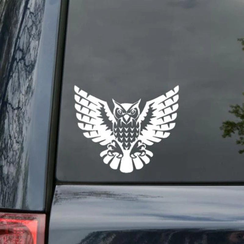 

Cute owl Car Sticker Animal Trunk Decor Removable Black/silver Waterproof AL479