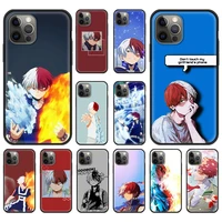 hoto todoroki fundas phone case cover bag for iphone 11 12 pro xs max 8 7 plus x xr silicone soft shell shockproof back coque