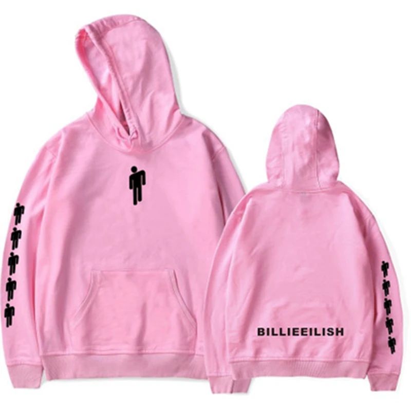 Billie Eilish Зимний толстый свитер с капюшоном для женщин Poleron Ulzzang с длинным рукавом swag модные толстовки с капюшоном в стиле хип-хоп - Цвет: Серый