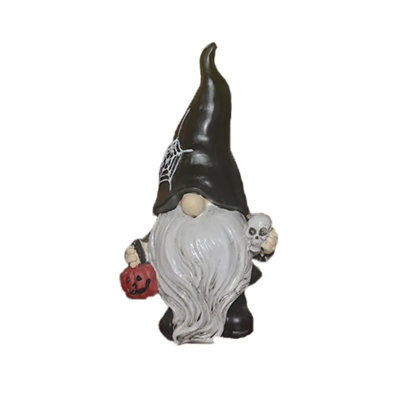 

Украшение на Хэллоуин, ведьма, розыгрыш или лечение, карликовый Череп/Метла из смолы, праздничное домашнее украшение B1