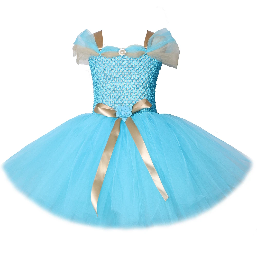Skyblue/Детское платье-пачка Маскарадные костюмы принцессы для девочек Нарядные