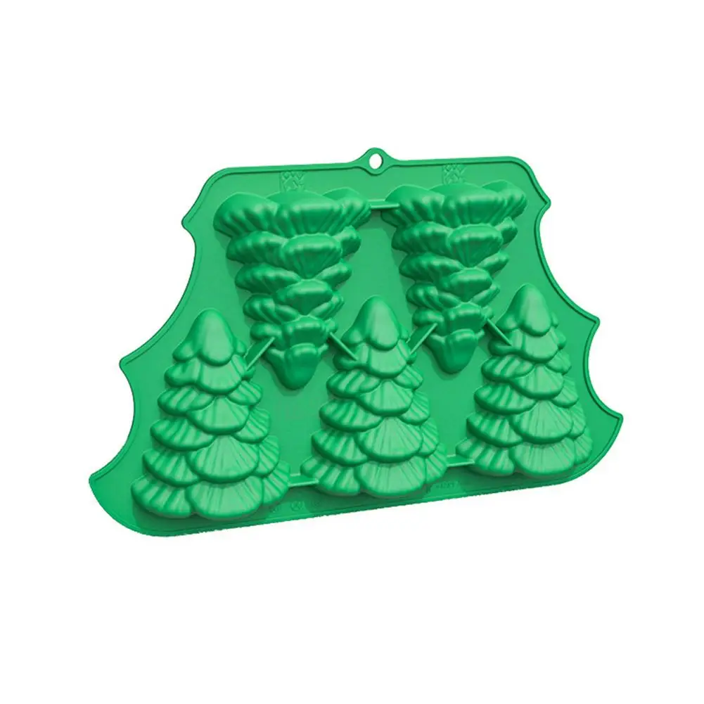 

Christmas Silicone Mold Cake Baking Tray with Shape of Christmas Tree Small Chocolate and Candy Mold for Party Decoration