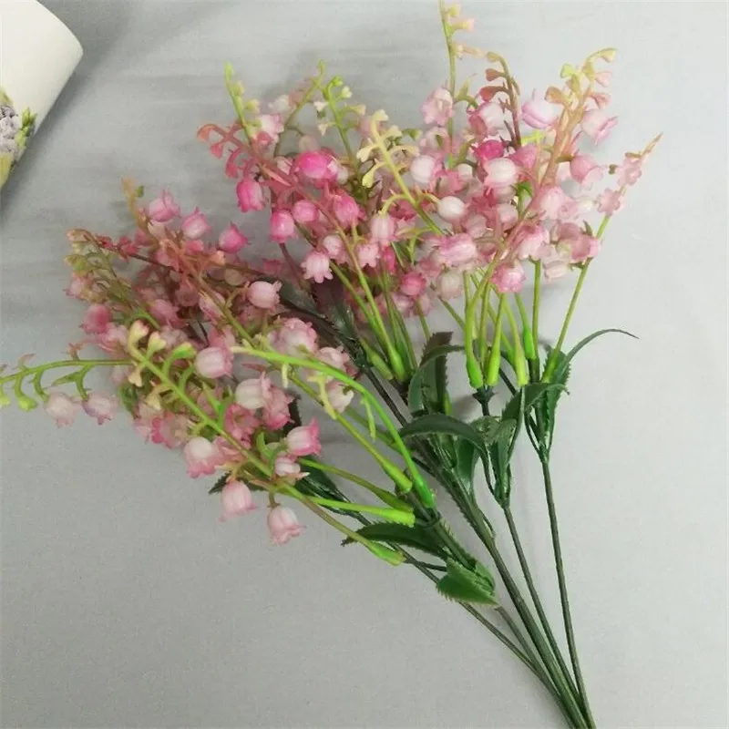 Поддельные колокол цветы орхидеи моделирование пластик Suzuran белый Колокольчик