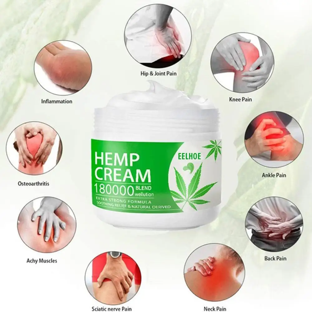 

Pure Natural Hemp Cream Rheumatoid Arthritis Joint Pain Relief Neck Back Muscle Patch Cream
