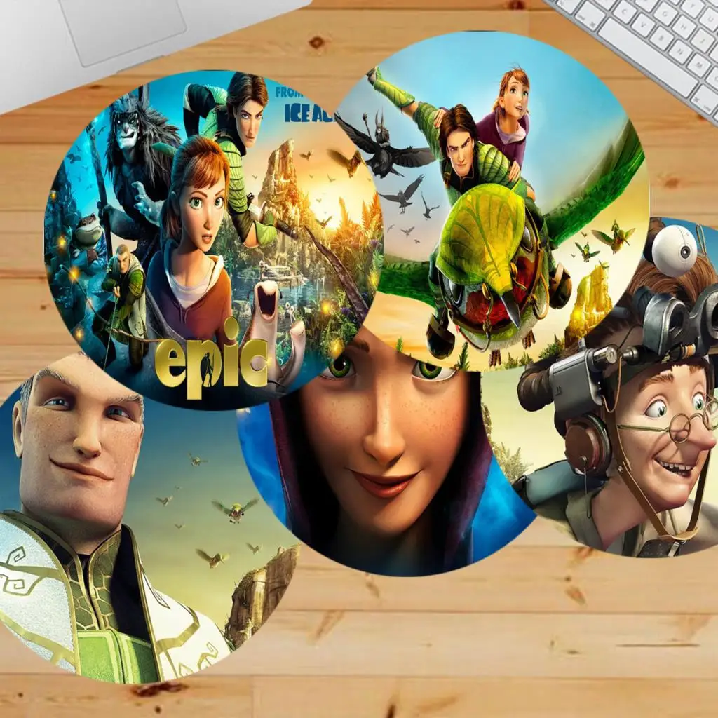 

Красивый аниме disney Epic красивый аниме круглый коврик для мыши Противоскользящий коврик для ноутбука ПК коврик для мышки игровой коврик для м...