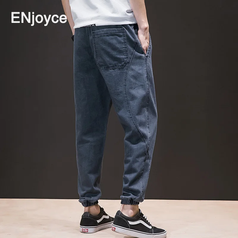 Джинсы мужские черные потертые в японском стиле хип-хоп для скейтбордистов |