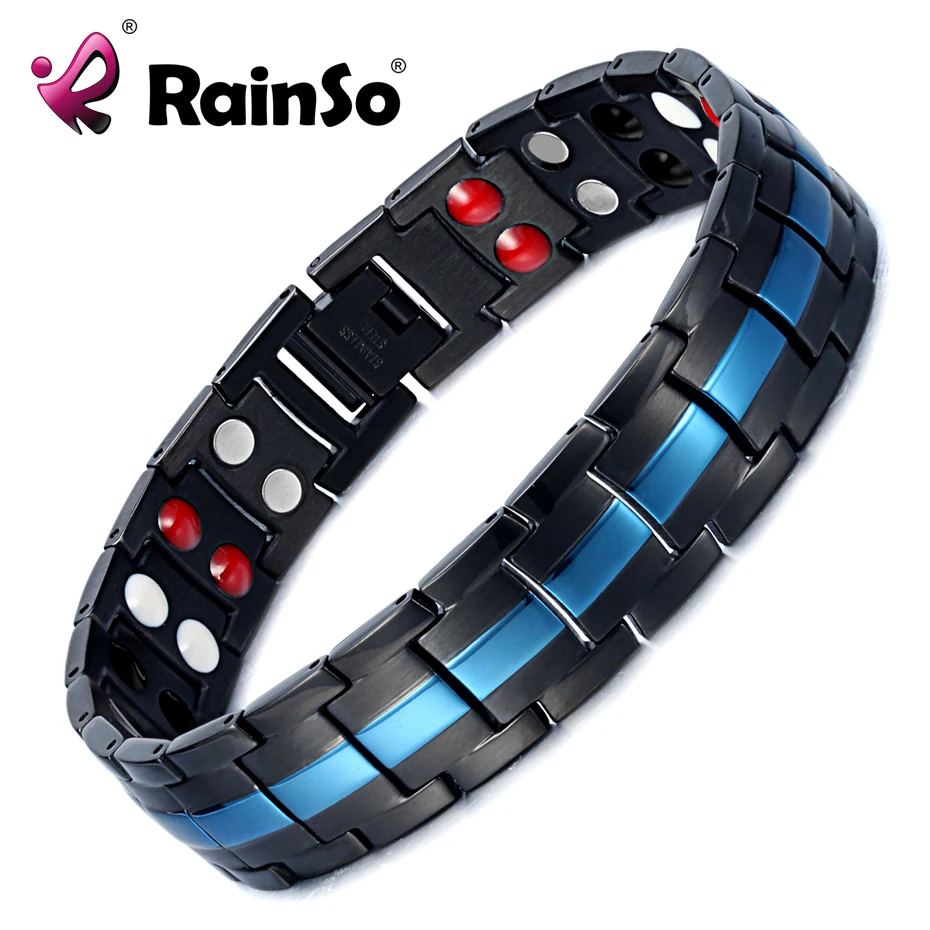 Rainso Магнитный FIR Bio Energy Магнитный браслет для артрита мужские браслеты из нержавеющей стали аксессуары Прямая поставка