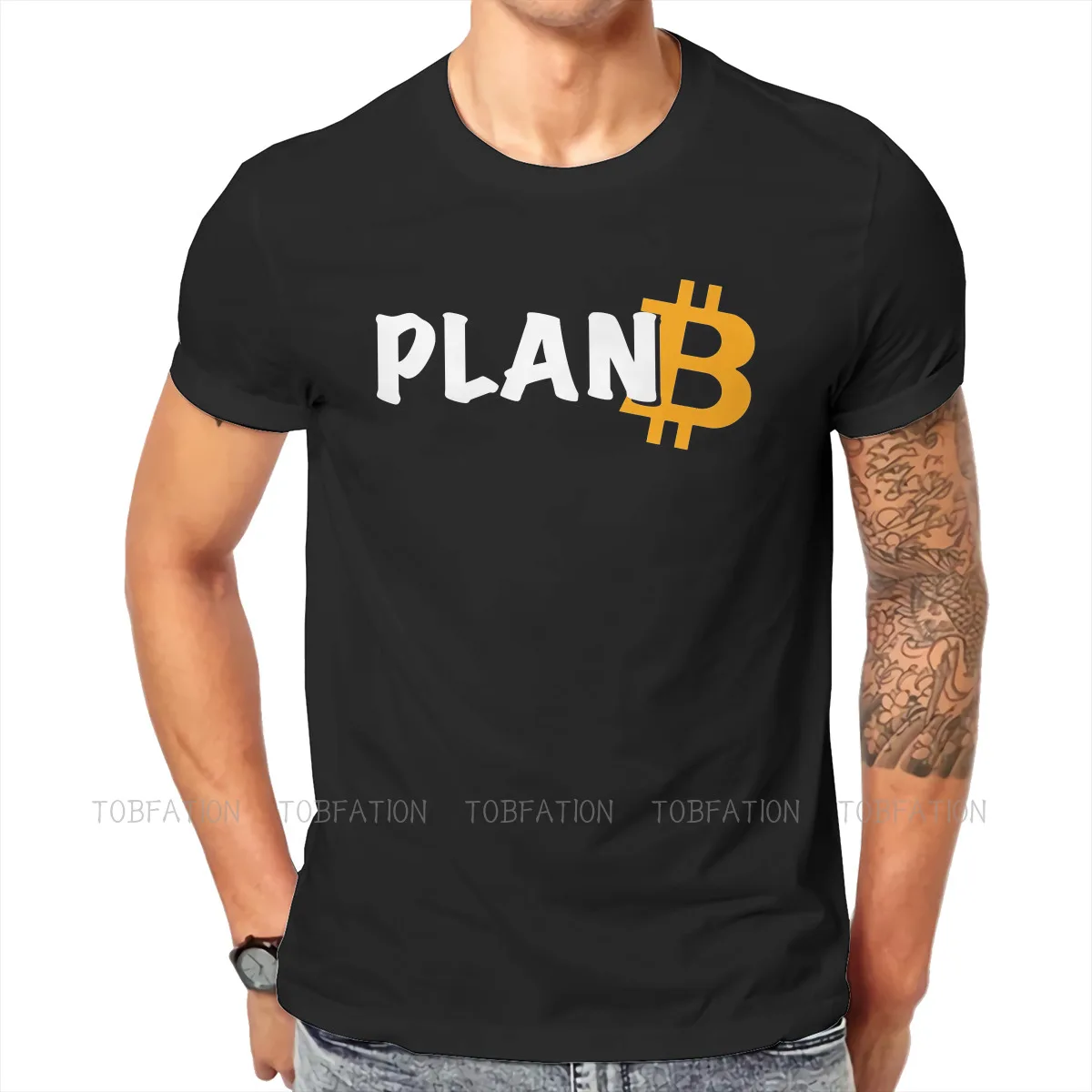 

Женская Классическая футболка из чистого хлопка, с надписью «Plan B»