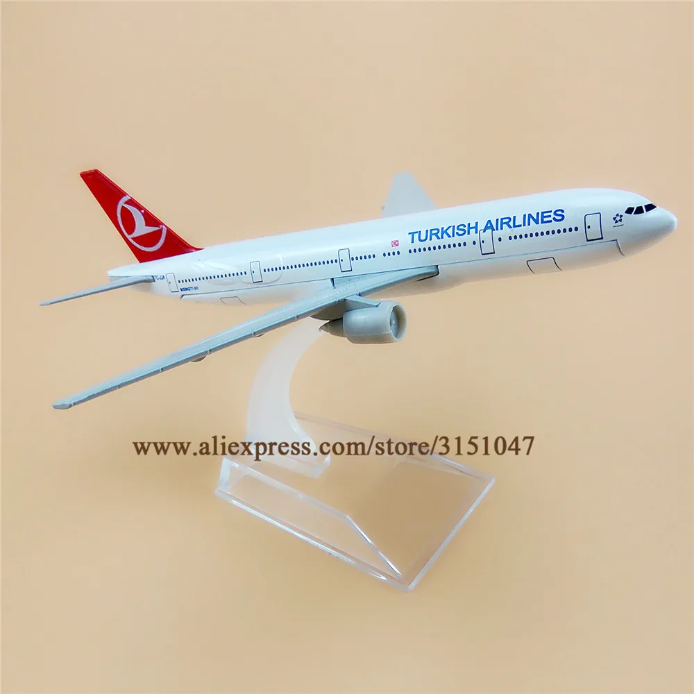 16 см модель воздушного самолета из металлического сплава TURKISH Airways Boeing 777 B777 Airlines с