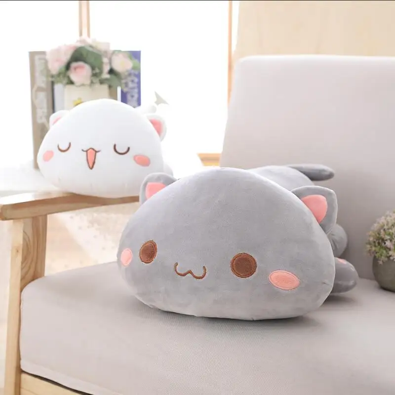 1 шт. 35/50/65 см Kawaii лежащий Кот Мягкая Милая кошка подушка в виде животного мягкая