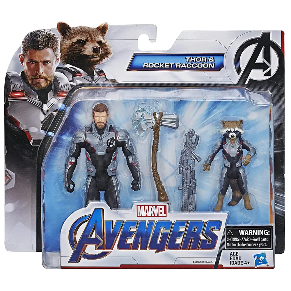 

Hasbro Avengers Marvel Endgame Thor & Rocket Raccoon Characters from Marvel Cinematic Universe Mcu Movies