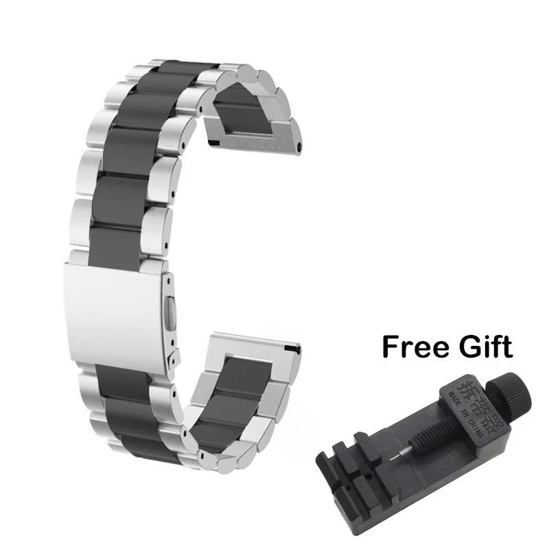 SZ-BKsilver 20 мм 22 мм металлический ремешок для часов huawei Watch GT2 браслет для samsung Galaxy 46 мм gear S3 ремешок на запястье Amazfit 2 быстрая установка - Цвет ремешка: SZ-BKsilver