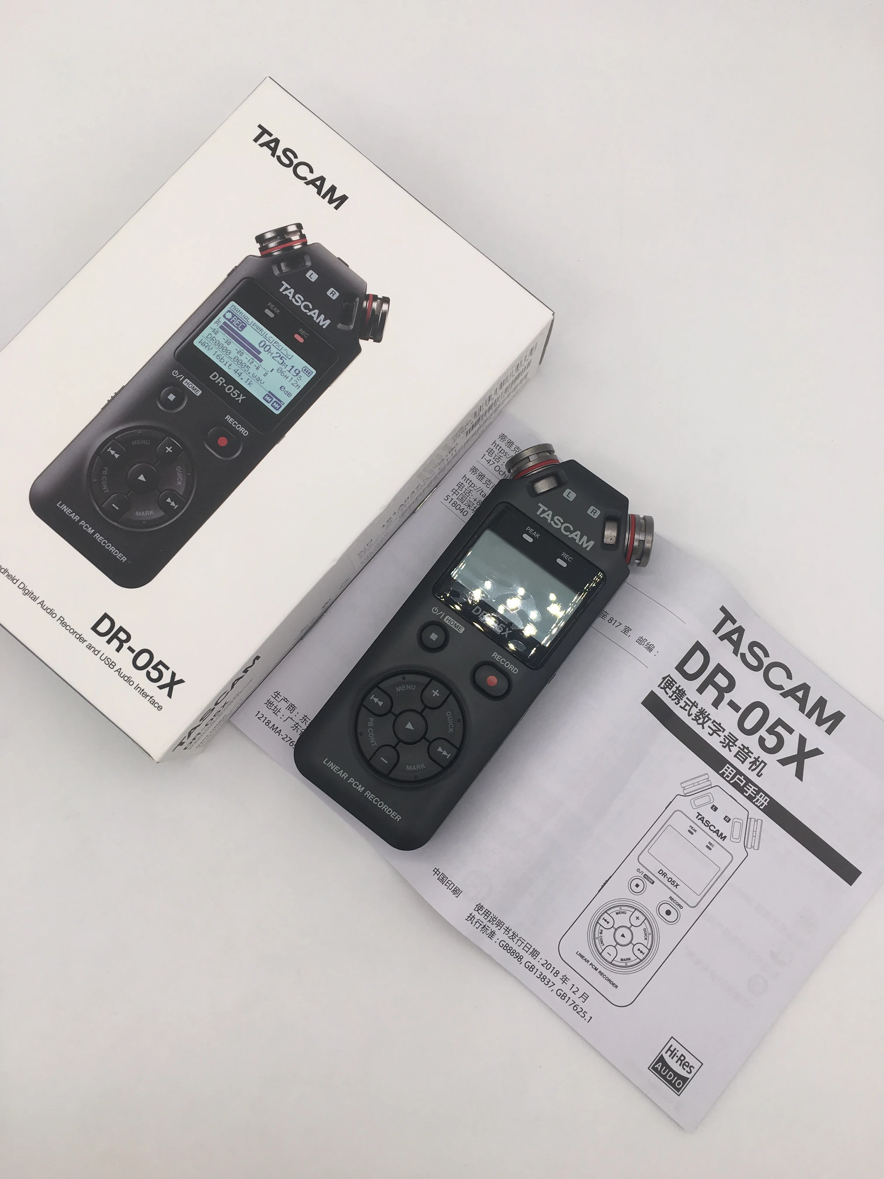 TASCAM DR-05X портативный ручной стерео цифровой диктофон линейный PCM рекордер Запись голоса MP3 запись ручка