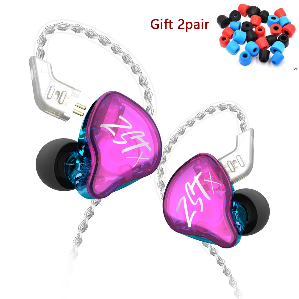 KZ ZST X 1BA + 1DD блок hibrida avanzada HIFI Бас Спорт DJ auriculares en la oreja с кабельной пластиной |