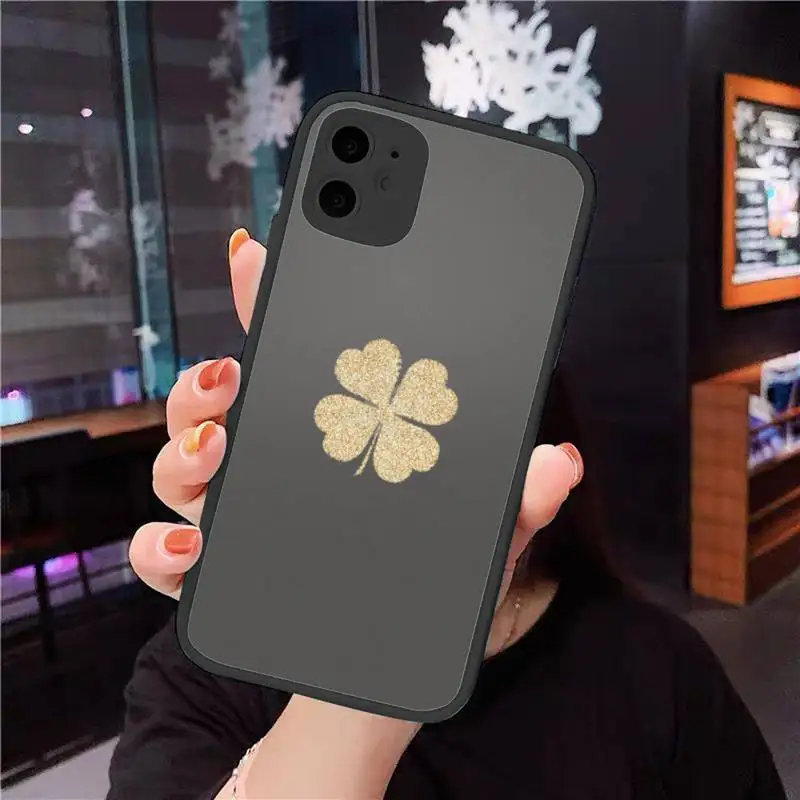 

gold Phone Cases matte transparent For iphone 7 8 11 12 plus mini x xs xr pro max cover