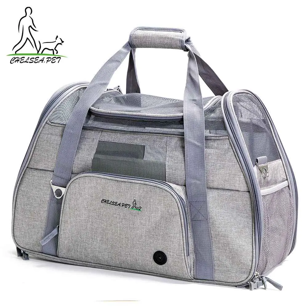 Grayish white Pet Портативный собака путешествия рюкзак для спорта на открытом воздухе для верховой езды Пеший туризм открытый Pet Сумки из натуральной кожи - Цвет: Grayish white