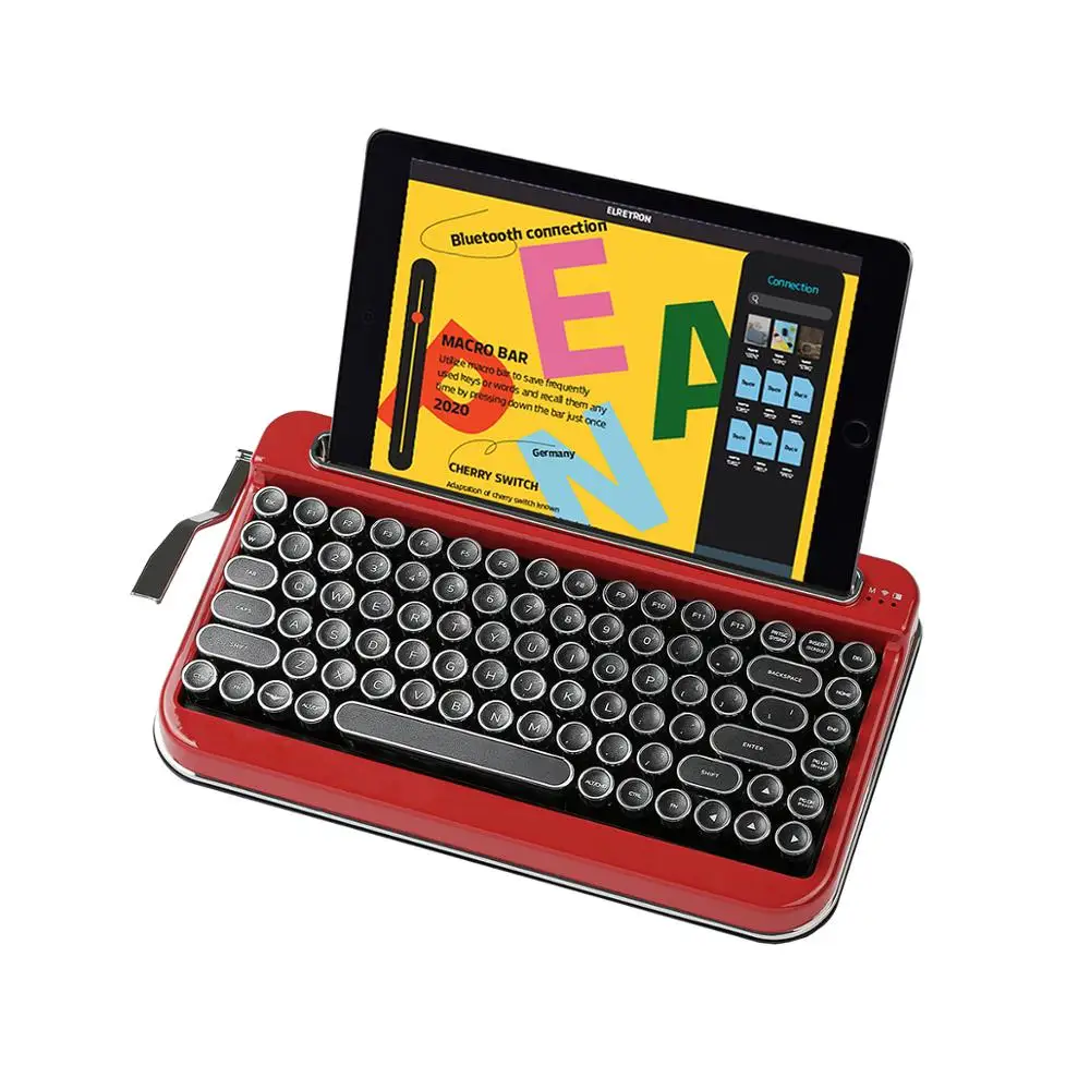 Механическая Bluetooth клавиатура PENNA в стиле ретро 85 клавиш Cherry MX Swift Keyclick Steam Punk