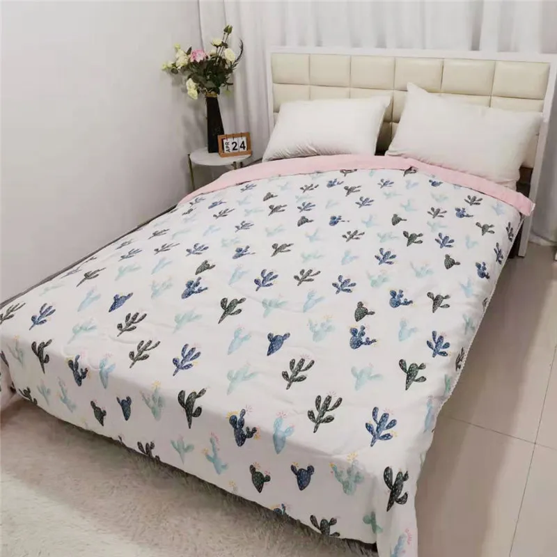 Хлопковое летнее стеганое одеяло одно двойное одеяла для взрослых Детские пледы