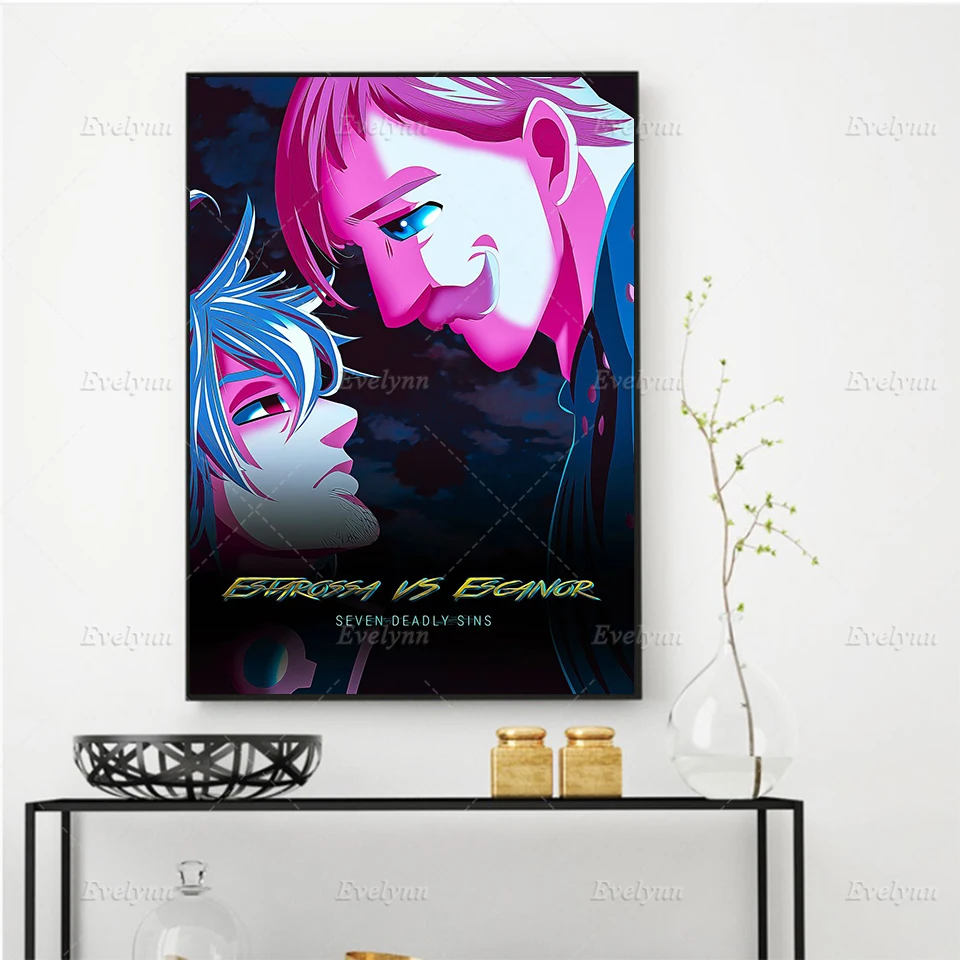 

Anime Poster Seven deadly SINS Wall Art Canvas Painting Home Decor Escanor vs Estarossa Prints Modular Pictures For Living Room