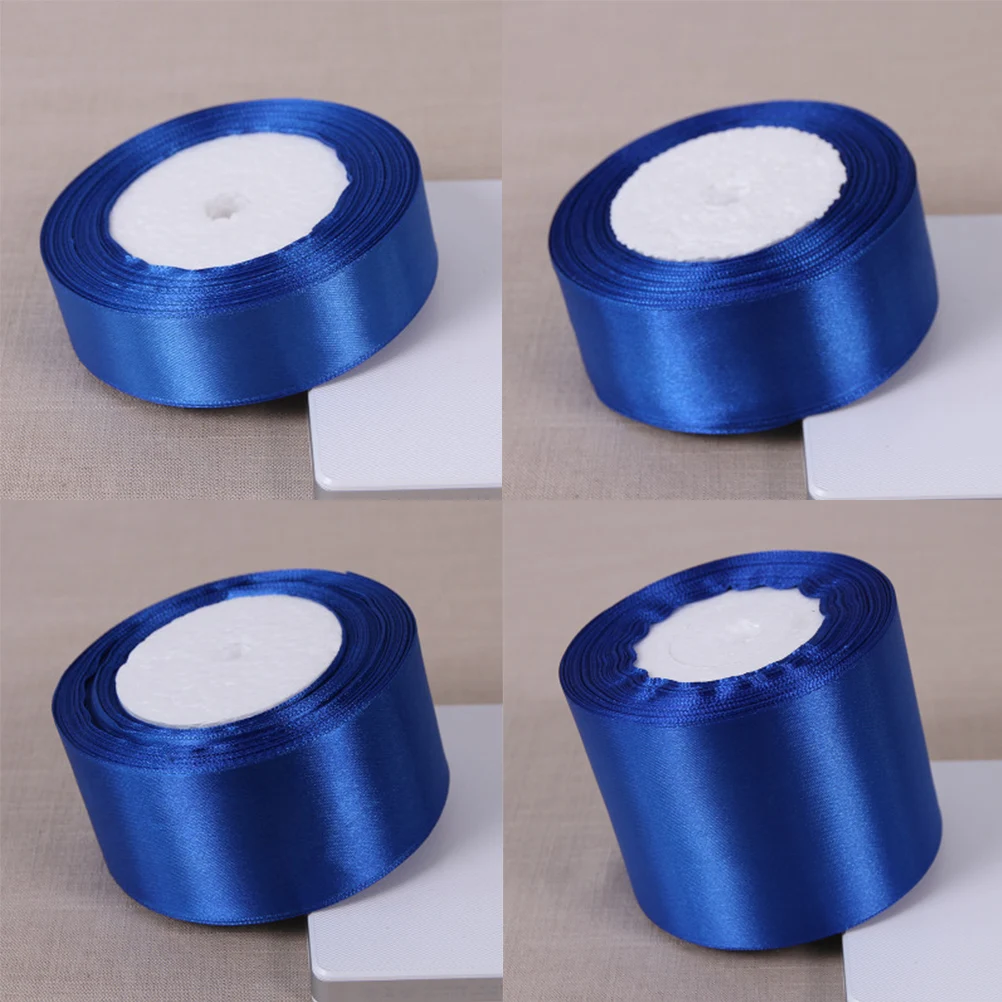 Ярко-синий шелк сатиновая подарочная лента упаковка Рождественский новогодний