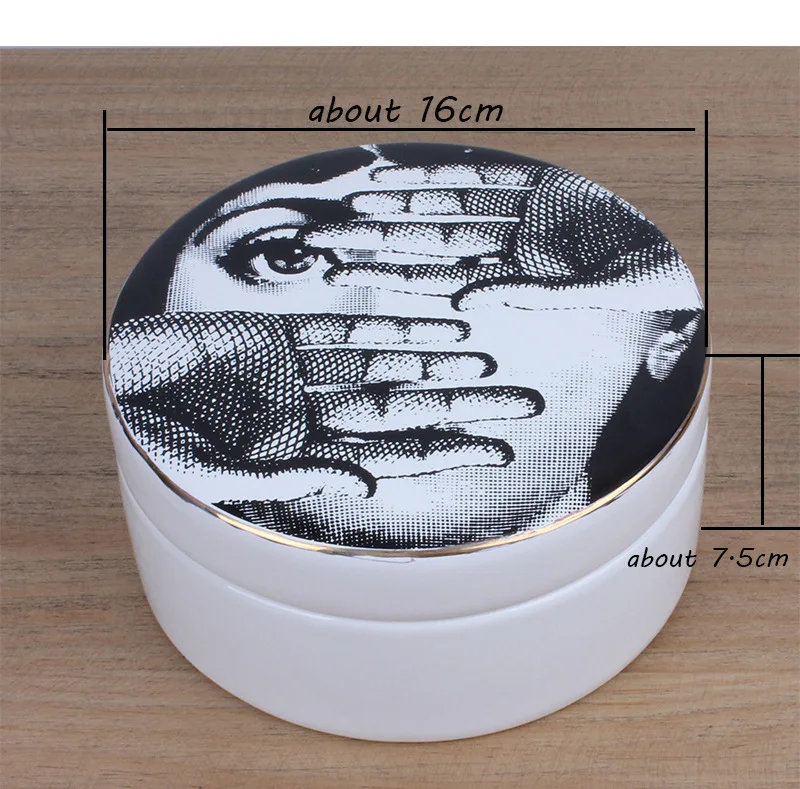 Европейская винтажная керамическая коробка для хранения Fornasetti, роскошный подарок, серьги для хранения ювелирных изделий, лоток, туалетный столик, декоративные аксессуары