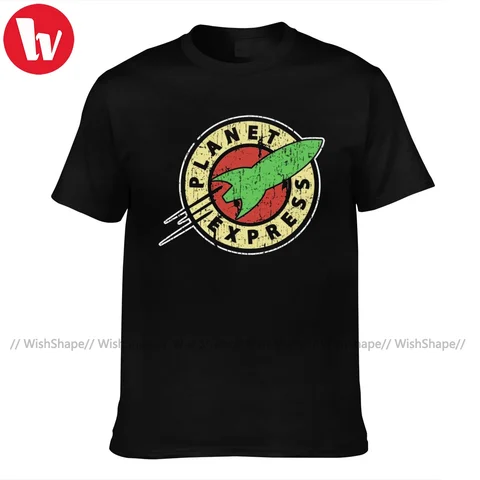 Футболка Planet Express, Милая футболка с короткими рукавами из 100% хлопка, уличная футболка с графическим рисунком, Мужская футболка большого размера
